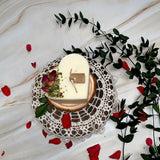 Large Heart Scented Candle with Rose Buds