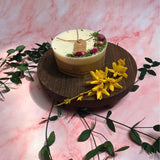 Scented Candle With Rose Buds