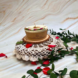 Scented Candle With Rose Buds