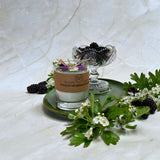 Small Candles with Blackberry in glass container