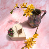 Small Heart Scented Candle with Rose Buds