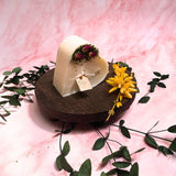 Small Heart Scented Candle with Rose Buds