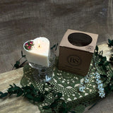 Small Heart Scented Candle with Rose Buds