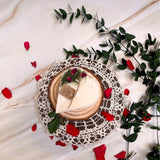 Small Heart Scented Candle with Rose Buds