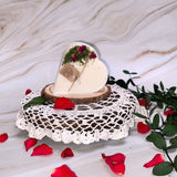 Small Heart Scented Candle with Rose Buds