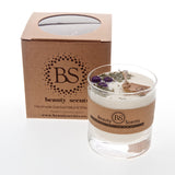 Large Scented Candle With Blueberries In Glass Container