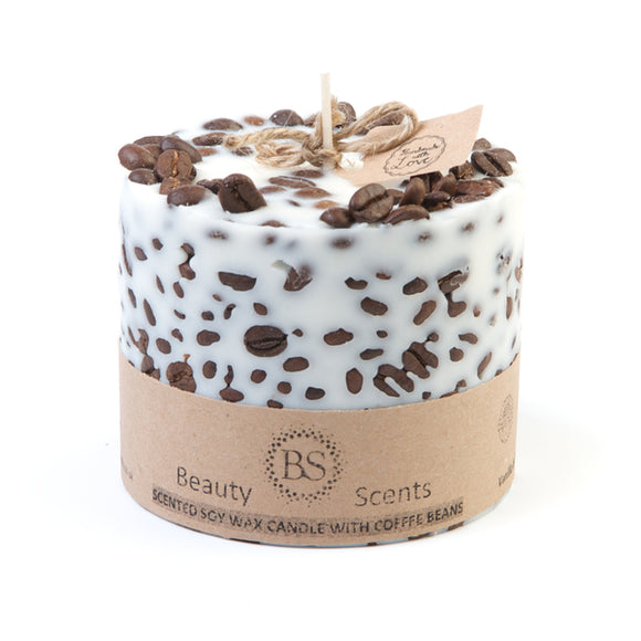 CANDLES WITH COFFEE BEANS