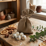 10 Scented Soy Wax Melts in Linen Bag