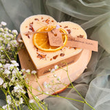 Large Heart Scented Candle with Shredded Cinnamon