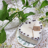 Large heart coffee bean candle with branded Beauty Scents packaging box