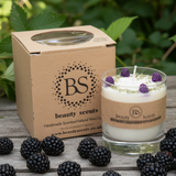 Large Candles with Blackberry in glass container