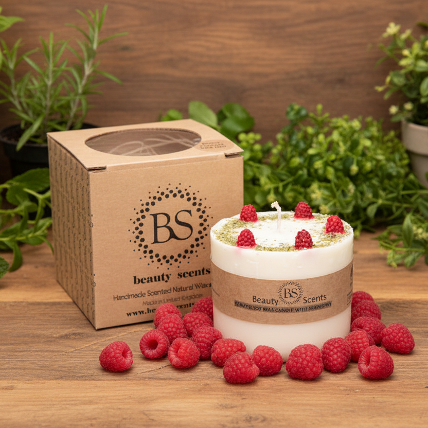 Large Raspberry Candles | Handmade Soy Candles | Beauty Scents – Beauty ...