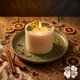 Large Candle With Apples