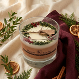 Large Glass Scented Candle With Star Anise & Red Berries