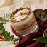 Large Glass Scented Candle With Star Anise & Red Berries