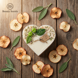 Large Heart Candle With Apples