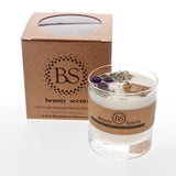 Large Scented Soy Candle With Blueberries In Glass Container