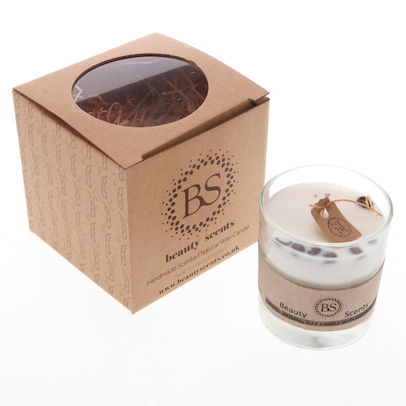 Large Scented Soy Wax Candle With Coffee Beans In Glass Container
