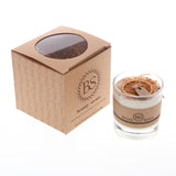 Large Scented Soy Wax Candle With Shredded Cinnamon In Glass Container