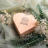 Heart Gift Box Large Heart Mulled Wine candle close-up showing winter botanical decorations and premium wooden packaging