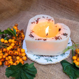 Large Heart Scented Candle with Shredded Cinnamon
