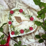 Large Heart Candle with Raspberry