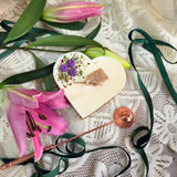 Large Heart Scented Candle With Blueberries