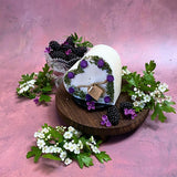 Large Heart Candle with Blackberry
