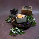 Large Heart Candle with Blackberry