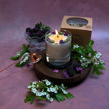 Large Candles with Blackberry in glass container