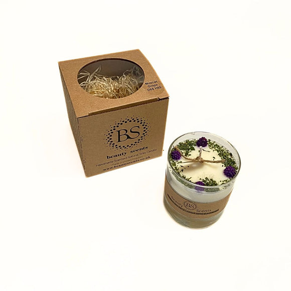 Large Candles with Blackberry in glass container