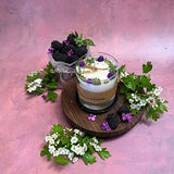 Large Candles with Blackberry in glass container