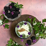 Large Candles with Blackberry in glass container