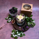 Large Candles with Blackberry in glass container