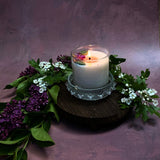 Large Glass Candles With  Lilac