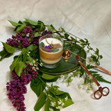 Large Glass Candles With  Lilac