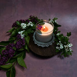 Large Glass Candles With  Lilac