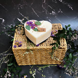 Large Heart Candles With  Lilac