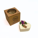 Large Heart Candles With  Lilac