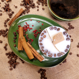 Medium coffee bean candle front view showing coffee beans arrangement