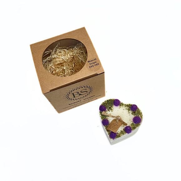 Small Heart Candle with Blackberry