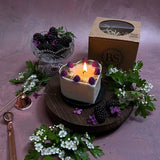 Small Heart Candle with Blackberry