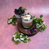 Small Candles with Blackberry in glass container