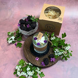 Small Candles with Blackberry in glass container