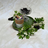 Small Candles with Blackberry in glass container
