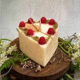 Small Heart Candle with Raspberry