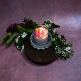 Small Glass Candles With  Lilac