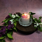 Small Glass Candles With  Lilac
