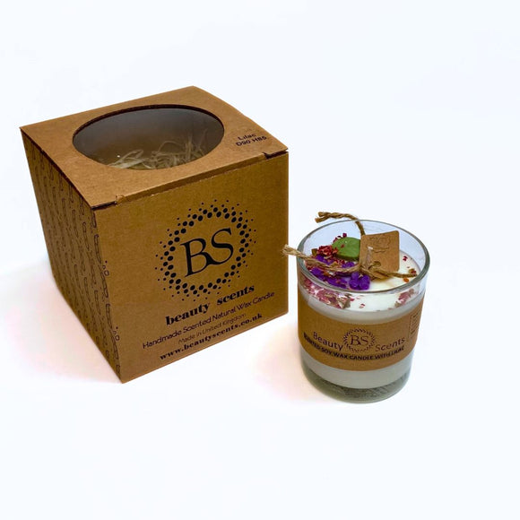 Small Glass Candles With  Lilac