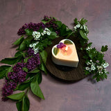 Small Heart Candles With  Lilac